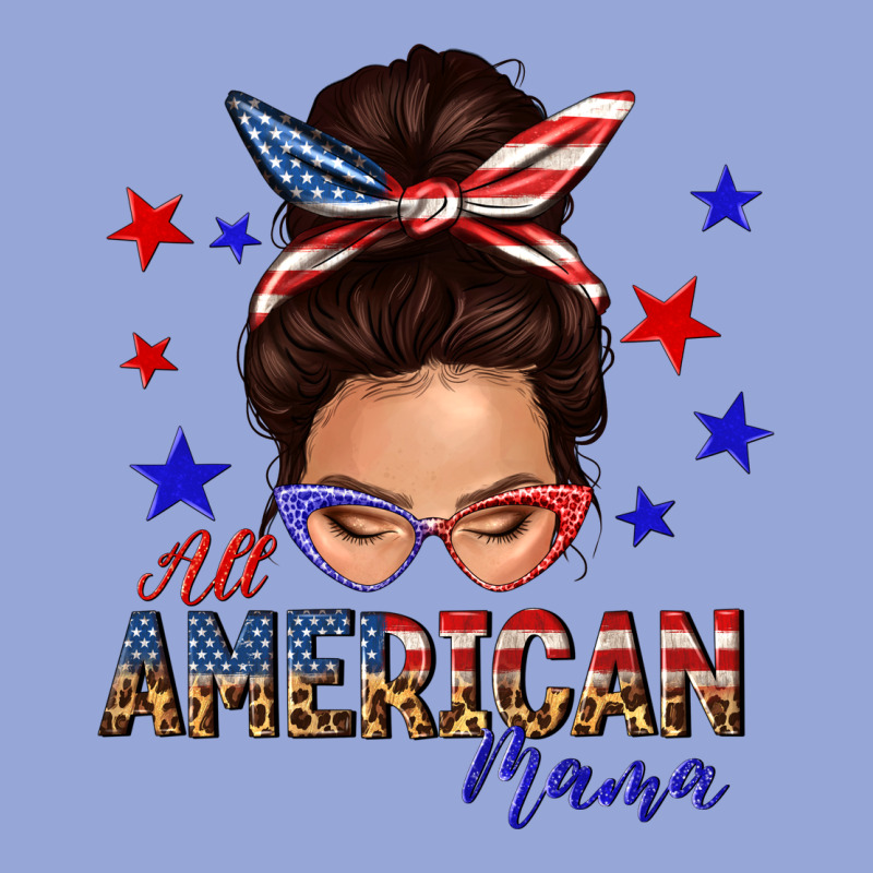 All American Mama Messy Bun Classic Tee by texasbilliewilder | Teevron