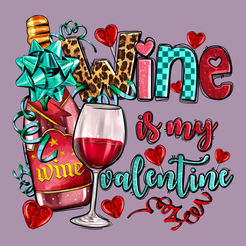 Wine Is My Valentine Olivia Heavyweight Hoodie by OliviaCreatesArt | Teevron