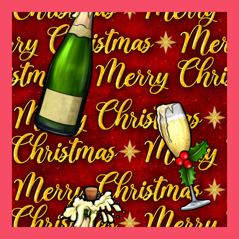 Merry Christmas Champagne Seamless Pattern Premium Sweatshirt by BundleAndBundleShop | Teevron