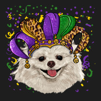 Mardi Gras Hat White Pomeranian Classic Tee | Teevron