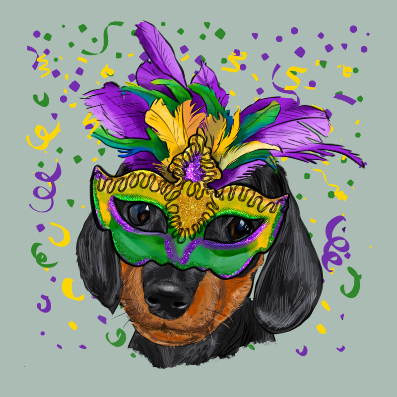 Mardi Gras Mask Dachshund Puppy Classic Tee by RanaPortraitStore | Teevron