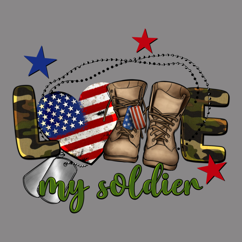 Love My Soldier Vintage Tee by BarkalooDesign | Teevron