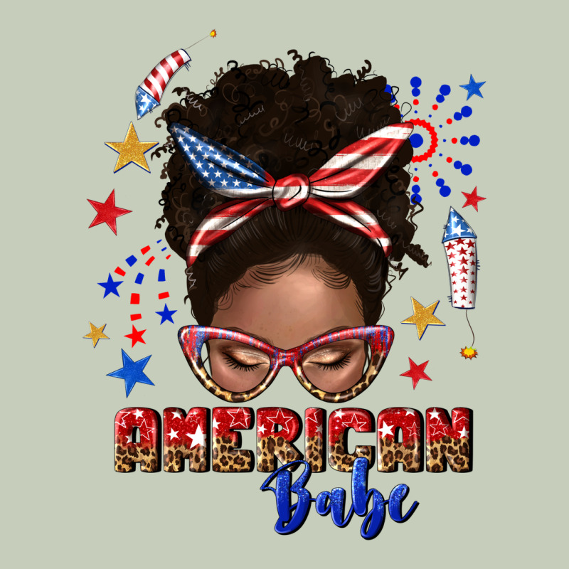 American Babe Afro Messy Bun Classic Tee by texasbilliewilder | Teevron