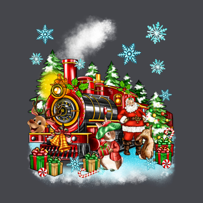 Christmas Santa And Friends Train Long Sleeve Tee by Zillion Design Studio | Teevron