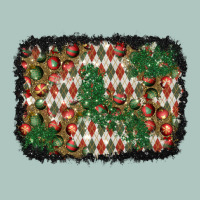 Christmas Ornament And Diamond Plaid  Background Premium Sweatshirt | Teevron
