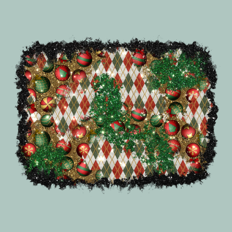 Christmas Ornament And Diamond Plaid  Background Premium Sweatshirt by BundleAndBundleShop | Teevron