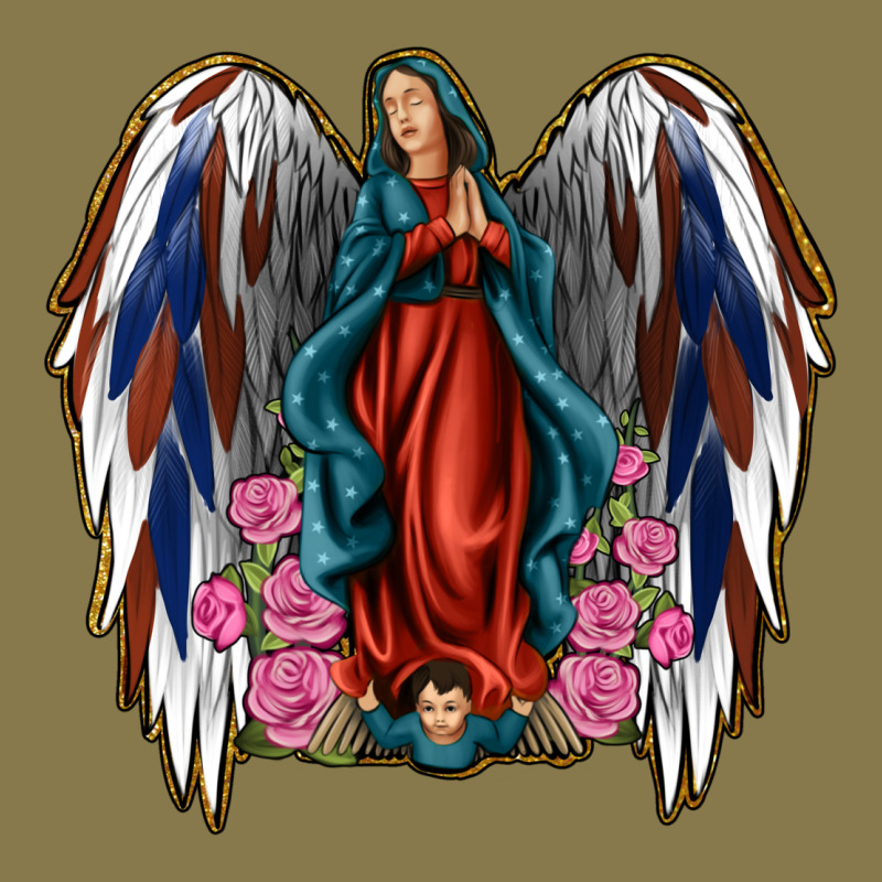 Angel Wing Lady Of Guadalupe 4th Of July Premium Hoodie by Jasminsmagicworld | Teevron