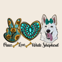 Peace Love White Sepherd Zipper Hoodie | Teevron