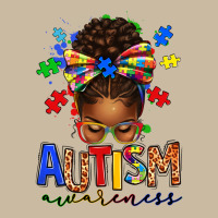 Autism Awareness Afro Messy Bun Long Sleeve Tee | Teevron