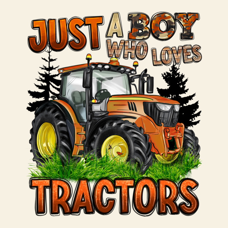 Just A Boy Who Loves Tractors Vintage Tee by BarkalooDesign | Teevron