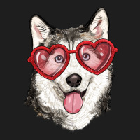 Husky With Love Glasses Classic Tee | Teevron