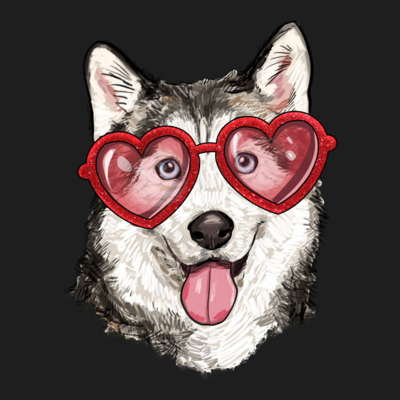 Husky With Love Glasses Classic Tee by RanaPortraitStore | Teevron