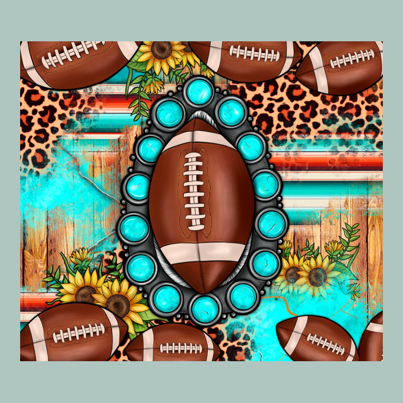 Football Leopard Turquoise Gemstone Sunflower Premium Sweatshirt by JahusDesignShop | Teevron