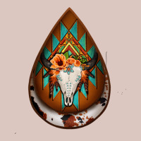 Aztec Bullskull Teardrop Earrings Premium Hoodie | Teevron