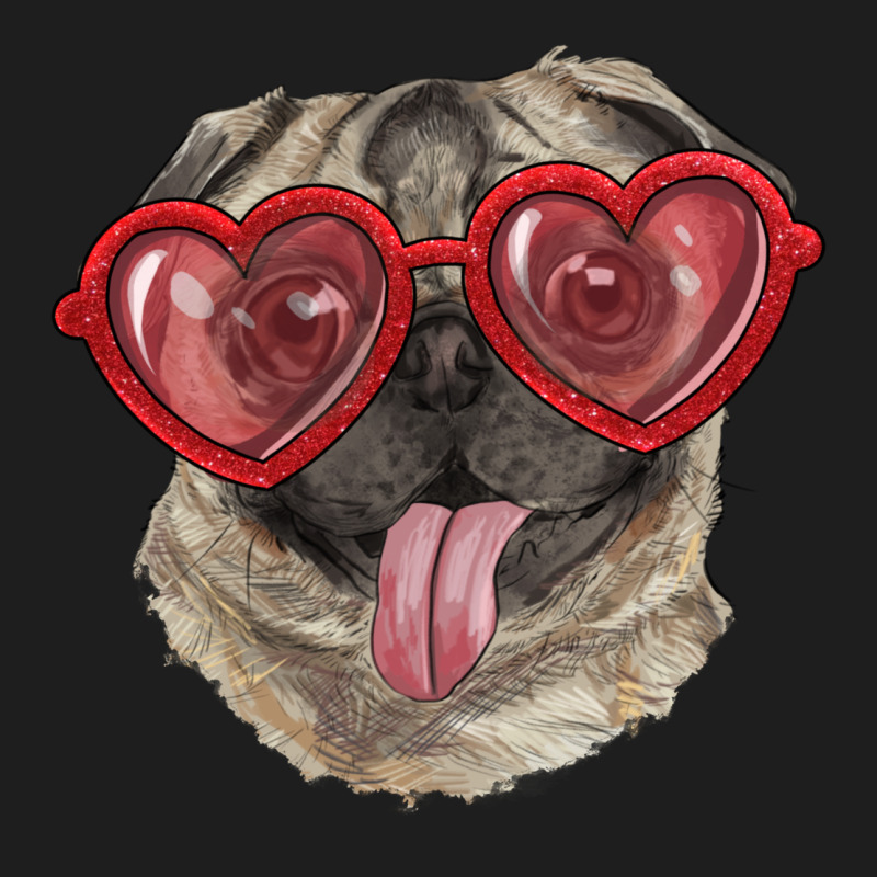 Pug With Love Glasses Classic Tee by RanaPortraitStore | Teevron