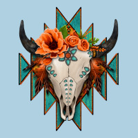 Aztec Turquoise Bull Skull Premium Hoodie | Teevron