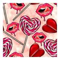 valentines day lollipops and lips seamless pattern | Teevron