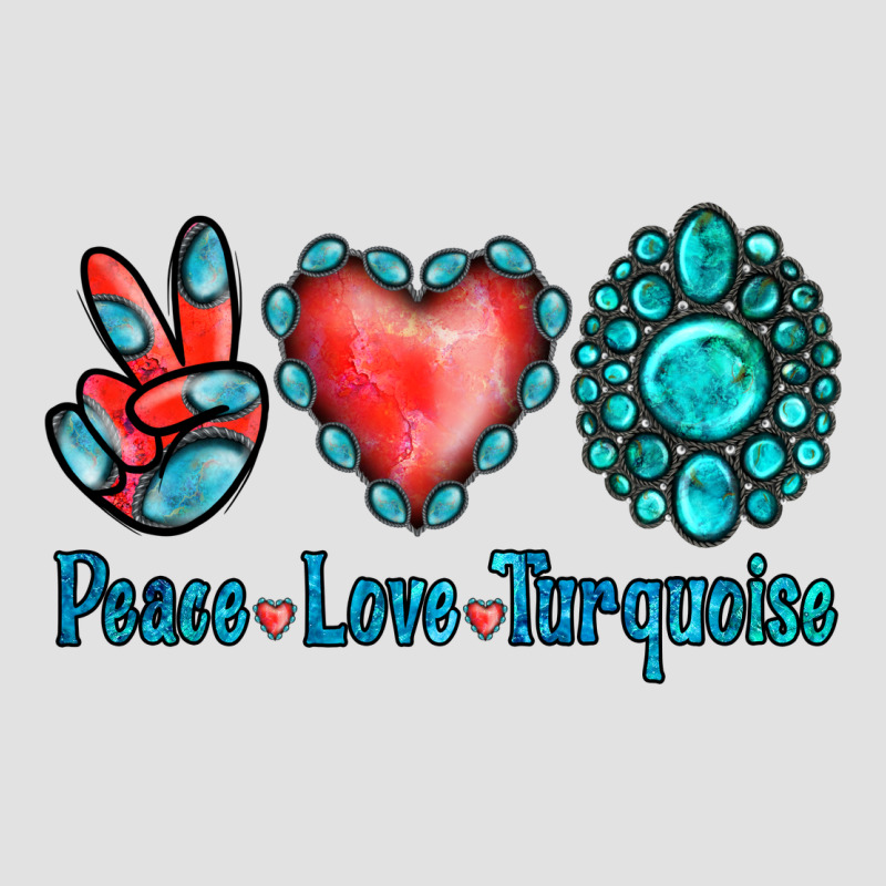 Peace Love Turquoise Premium Hoodie by Jasminsmagicworld | Teevron