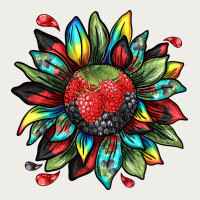 Berry Sunflower Zipper Hoodie | Teevron