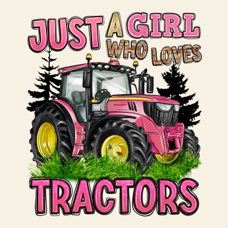 Just A Girl Who Loves Tractors Vintage Tee by BarkalooDesign | Teevron