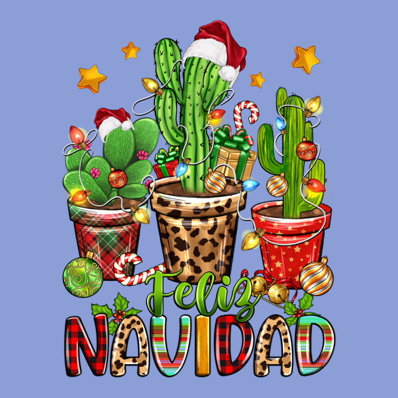Christmas Cactus Feliz Navidad Long Sleeve Tee by Zillion Design Studio | Teevron