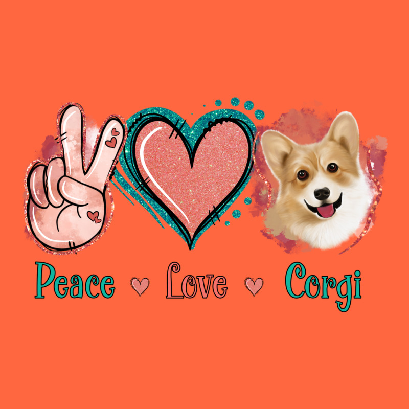Peace Love Corgi Premium Hoodie by Jasminsmagicworld | Teevron