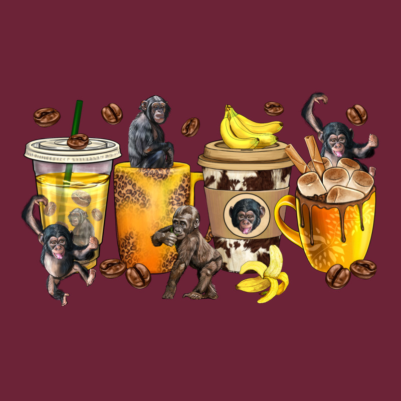Monkey Coffee Cups Long Sleeve Tee by texasbilliewilder | Teevron