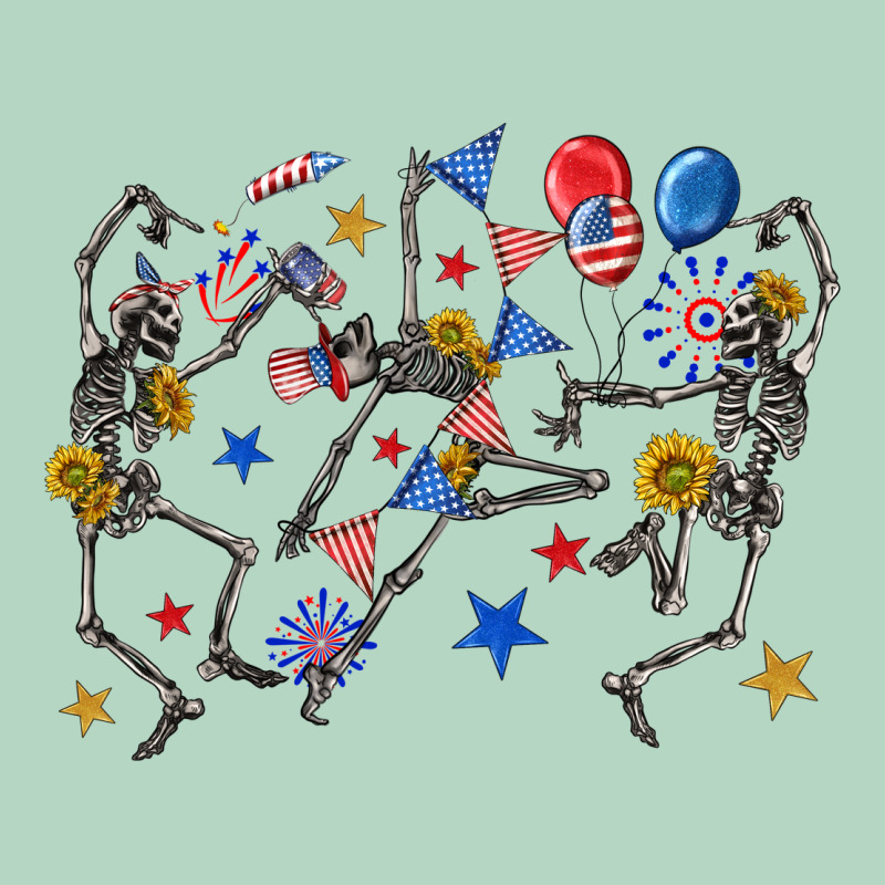 Fourth Of July Dancing Skeleton Classic Tee by texasbilliewilder | Teevron