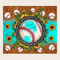 Baseball Turquoise Sunflower Premium Sweatshirt | Teevron