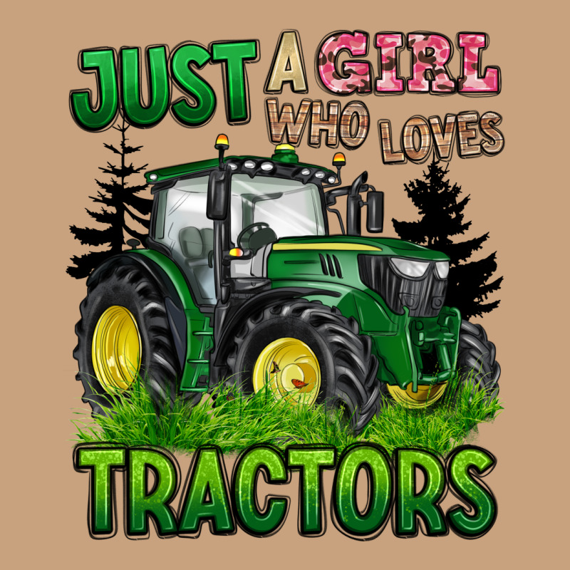 Just A Girl Who Loves Tractors Vintage Tee by BarkalooDesign | Teevron
