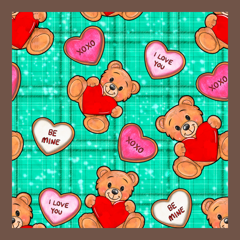 Valentines Day Teddy Bears And Cookies Seamless Pattern Premium Sweatshirt by BundleAndBundleShop | Teevron