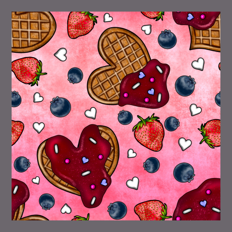Valentines Day Waffles Seamless Pattern Premium Sweatshirt by BundleAndBundleShop | Teevron