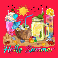 Hello Summer Drinks Zipper Hoodie | Teevron