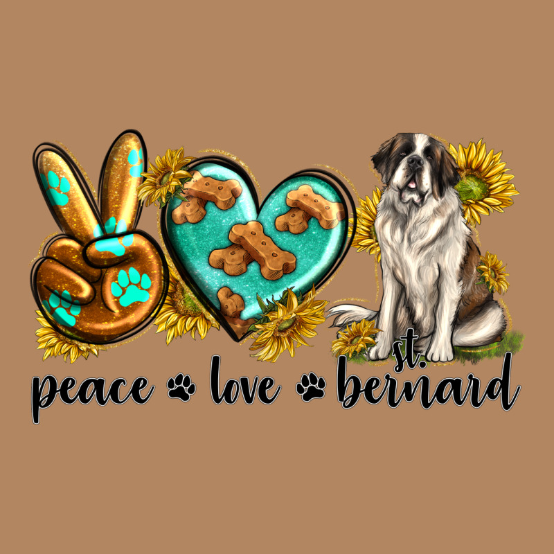 Peace Love St. Bernard Long Sleeve Tee by texasbilliewilder | Teevron