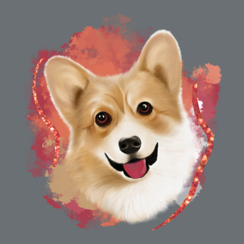 Corgi Peach Watercolor Background Premium Hoodie by Jasminsmagicworld | Teevron