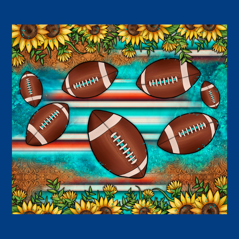 Football Turquoise Sunflower Premium Sweatshirt by JahusDesignShop | Teevron
