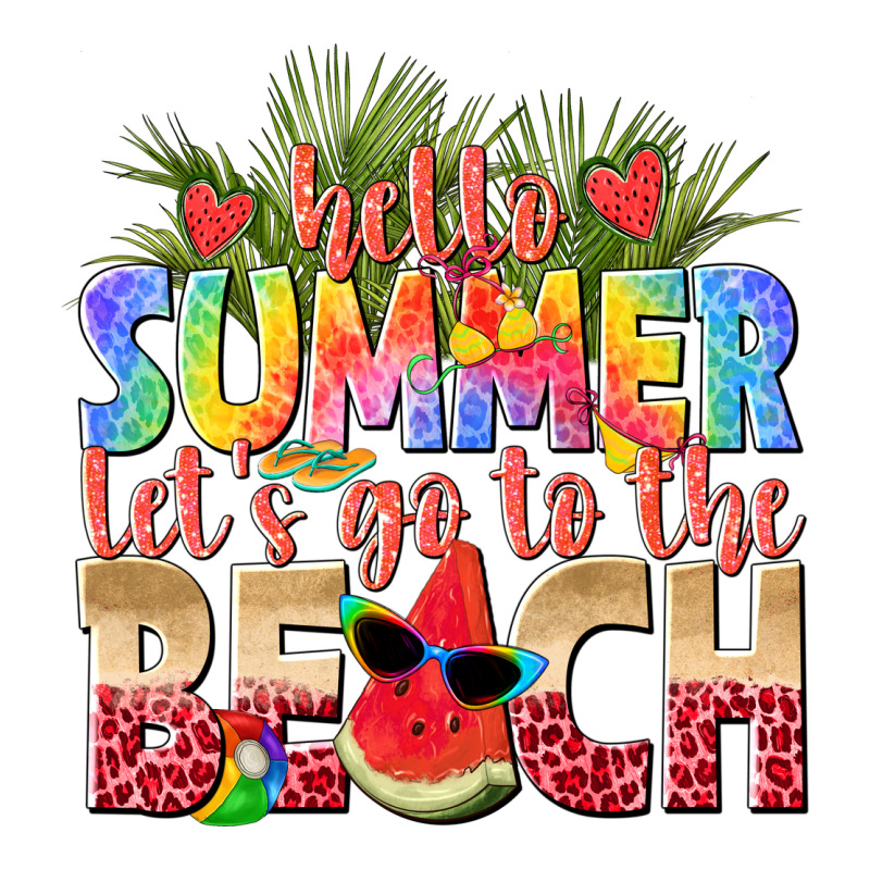 Hello Summer Lets Go To The Beach Zipper Hoodie by texasbilliewilder | Teevron