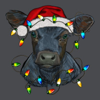 Christmas Baby Black Angus Calf With Lights Zipper Hoodie | Teevron