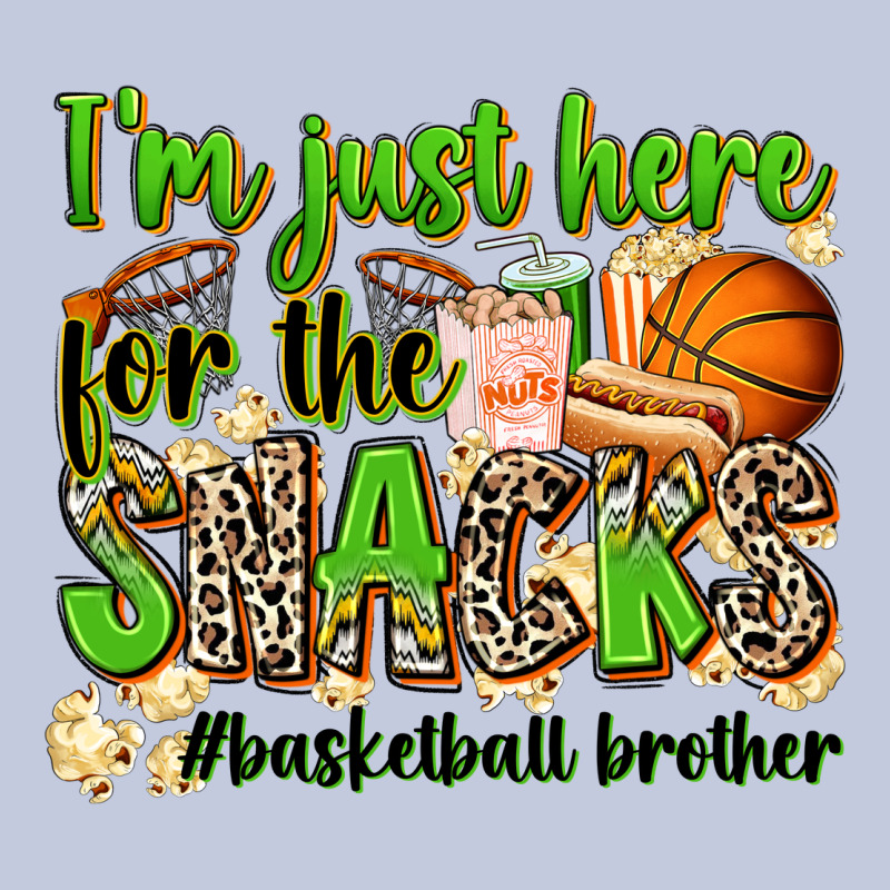 Im Just Here For The Snacks Basketball Brother Long Sleeve Tee by Zillion Design Studio | Teevron