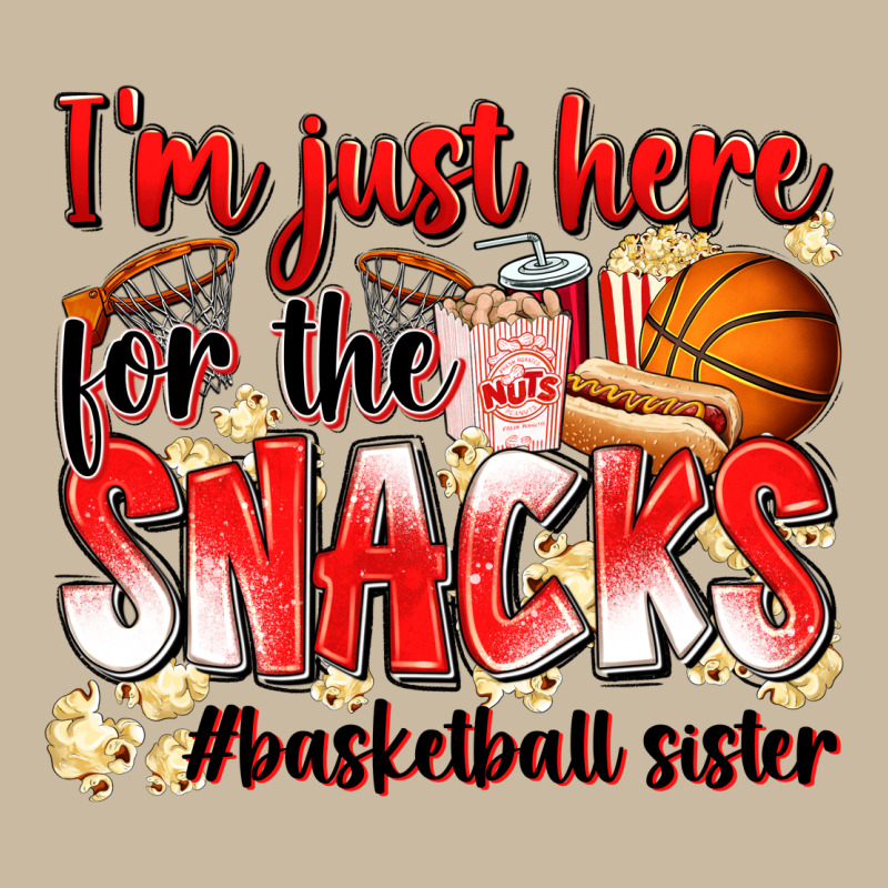 Im Just Here For The Snacks Basketball Sister Long Sleeve Tee by Zillion Design Studio | Teevron