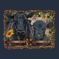 Western Black Angus Cattle And Calf With Leopard Zipper Hoodie | Teevron