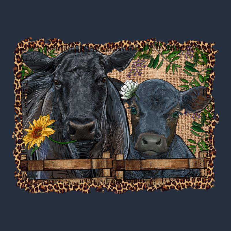 Western Black Angus Cattle And Calf With Leopard Zipper Hoodie by RanaPortraitStore | Teevron