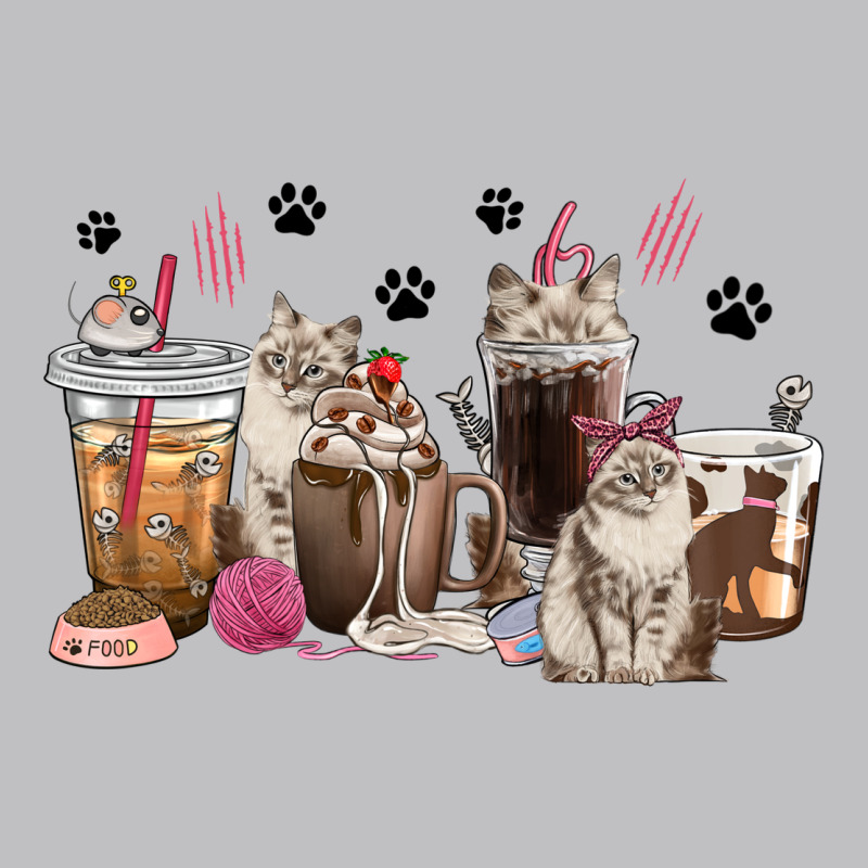 Siberian Cat Coffee Cups Long Sleeve Tee by texasbilliewilder | Teevron