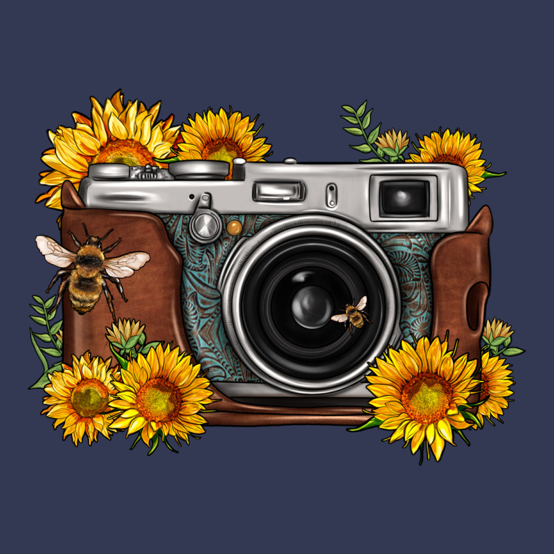 Sunflower Bee Vintage Camera Heavyweight Hoodie by FaDigitalArtStudio | Teevron