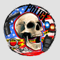 Police Skull And Police Equipment Premium Hoodie | Teevron