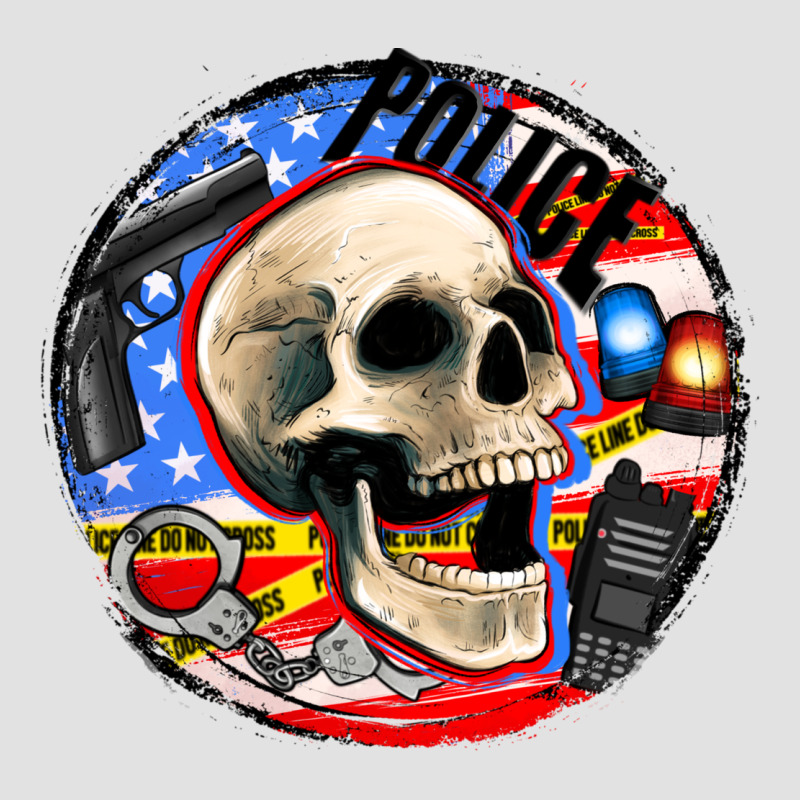 Police Skull And Police Equipment Premium Hoodie by AdoDesignShop | Teevron