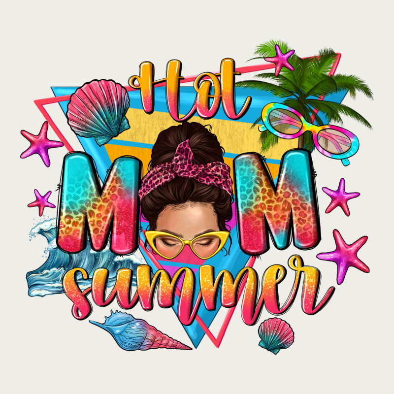 Hot Mom Summer With Messy Bun Zipper Hoodie by texasbilliewilder | Teevron