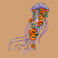 Light Purple Jellyfish And Floral Vintage Tee | Teevron
