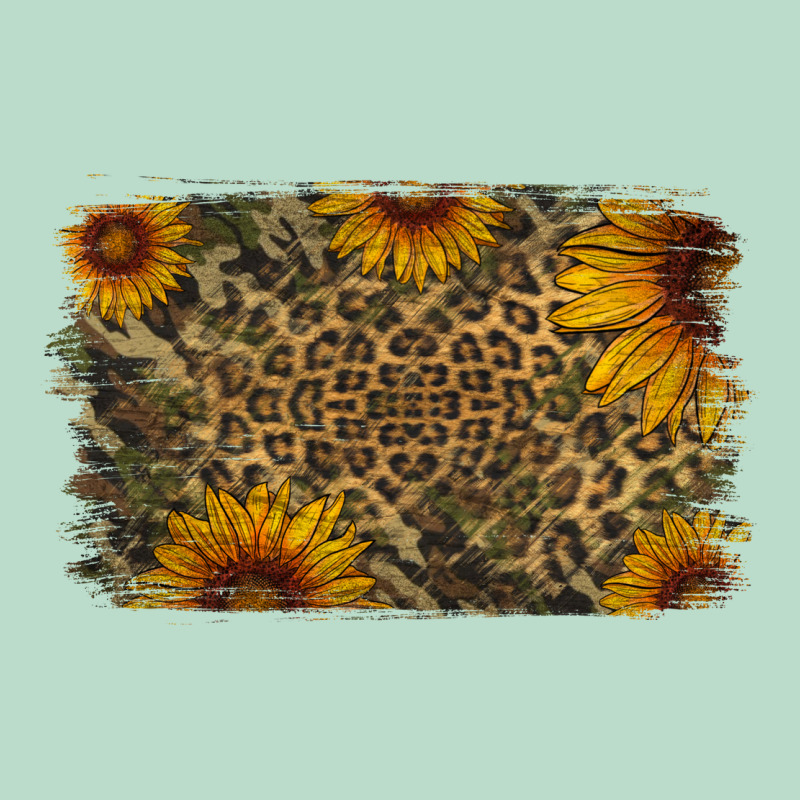 Camouflage Leopard Sunflower Background Premium Hoodie by Jasminsmagicworld | Teevron