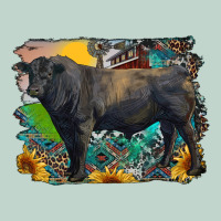 Black Angus Bull With Aztec And Farm Background Zipper Hoodie | Teevron
